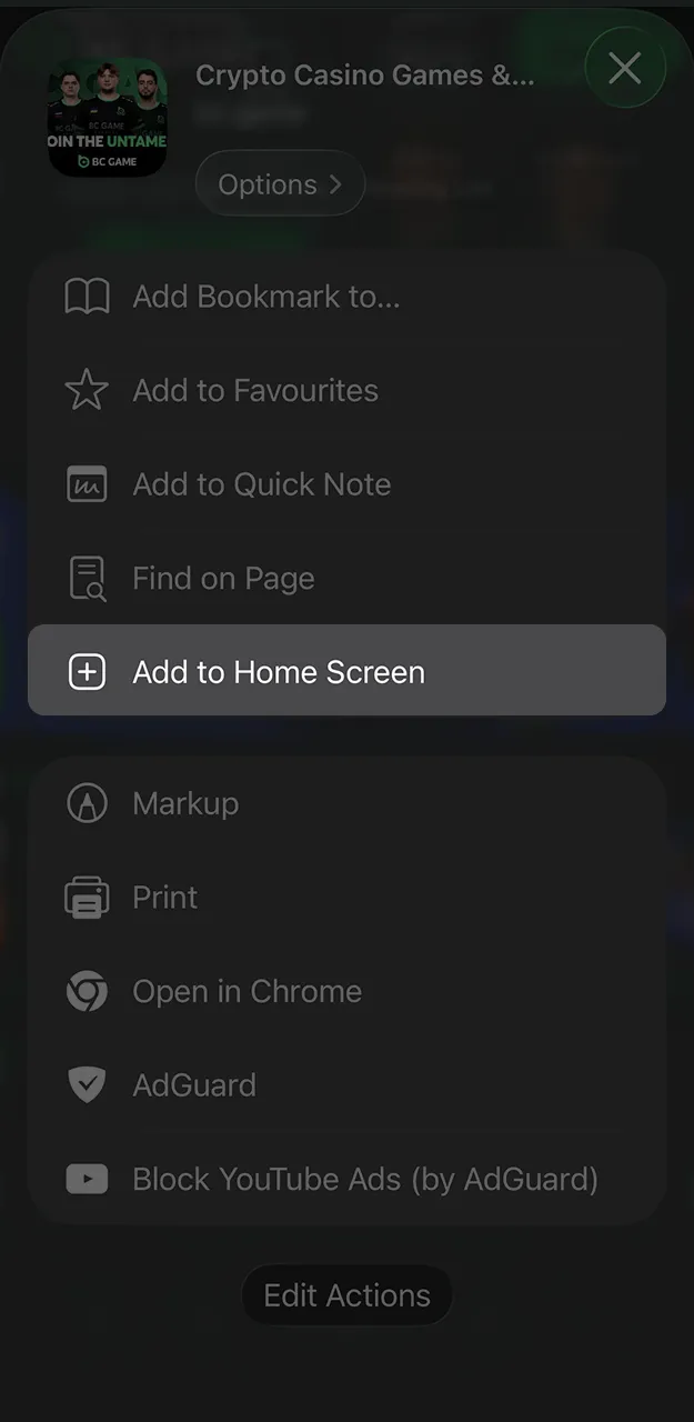 Pin the BC Game app to your desktop for instant access to games and betting.
