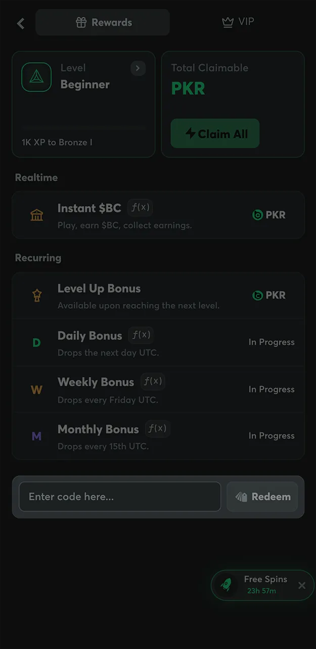 Enter the BC Game promo code to significantly boost your deposit.